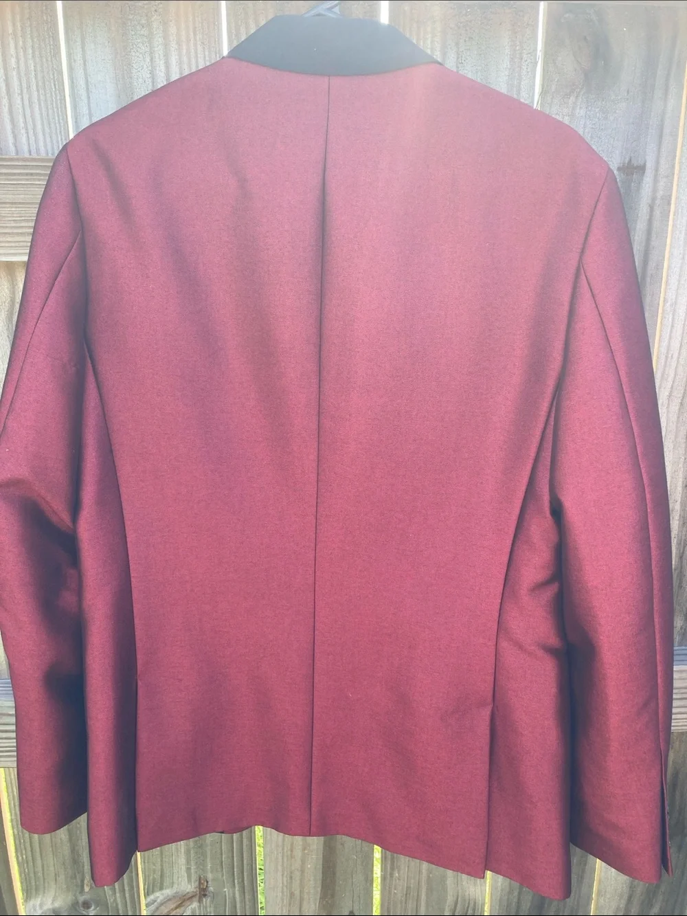 INC International Concepts Wine Red Blazer with Black Trim & Matching Pants
